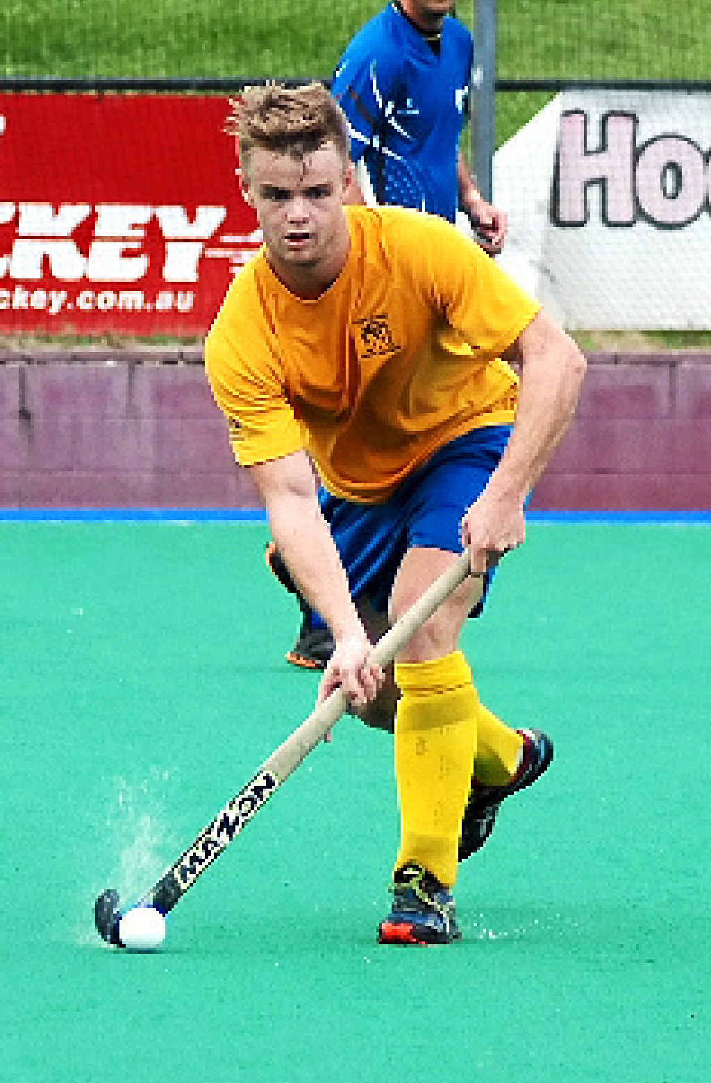 FOCUS: Gympie’s Nathan Stephens looks for a pass. FOCUS: Gympie’s Nathan Stephens looks for a pass.